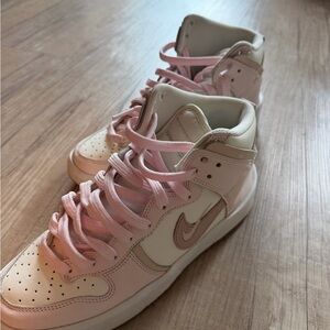 Nike Women's Pink and Cream Sneakers